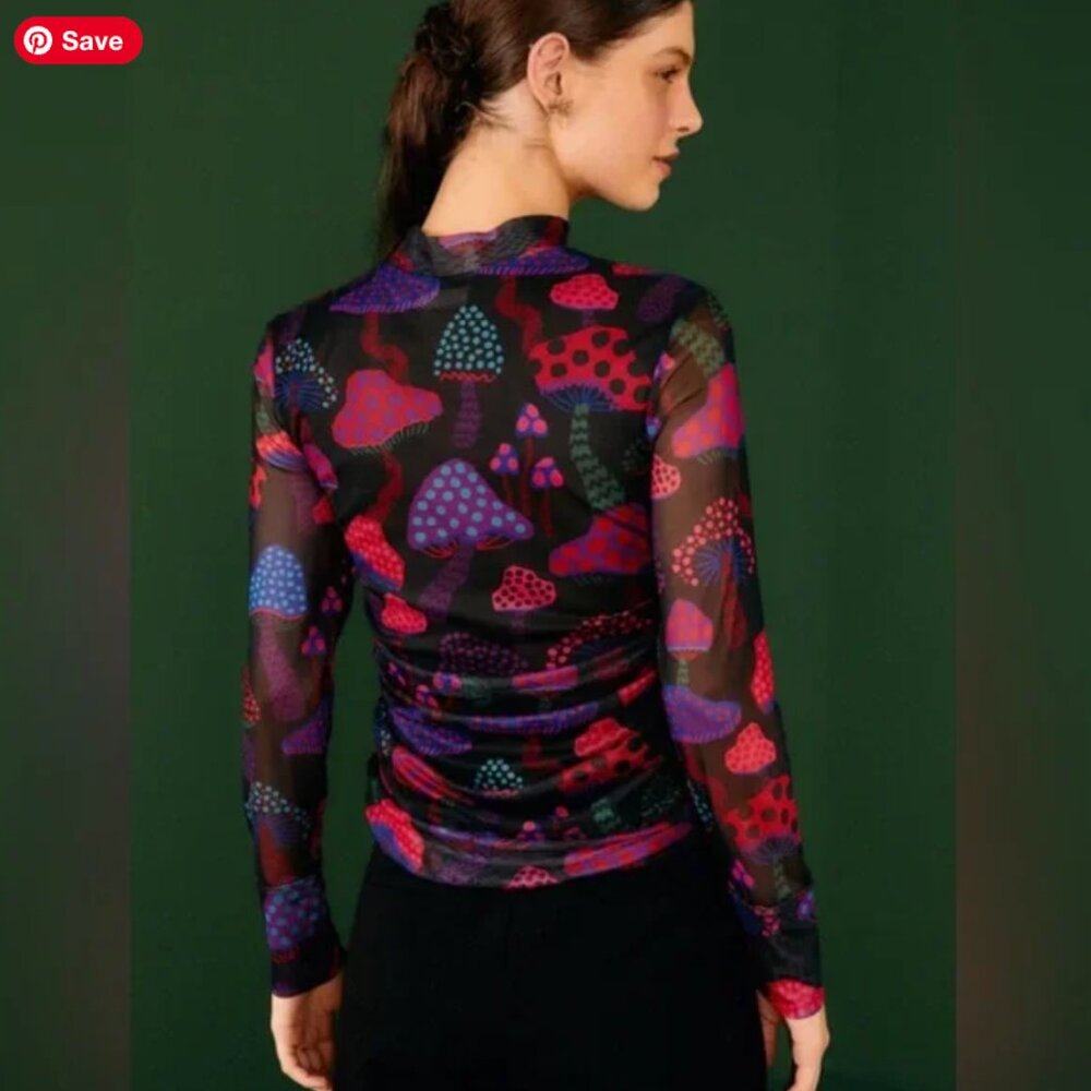 FARM Rio Multicolor Mesh Blouse - Picture 3 of 4